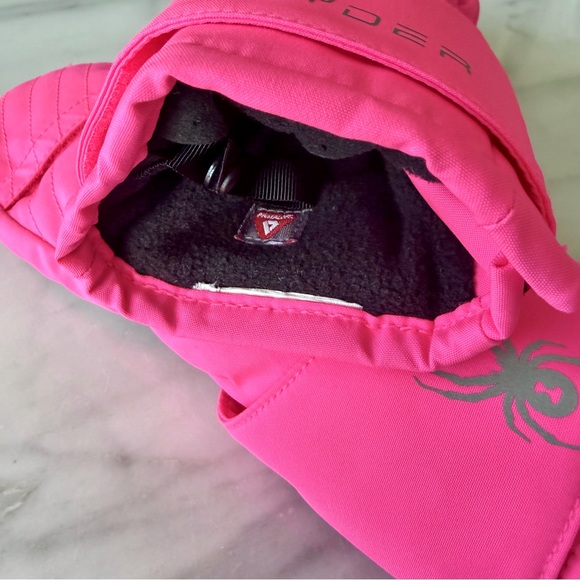 Spyder•Girls Cubby Ski Mittens•LIKE NEW•Hot Pink• - Picture 9 of 12